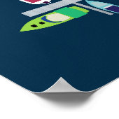 Schiffsdocks-Multi für die Marine Poster (Ecke)