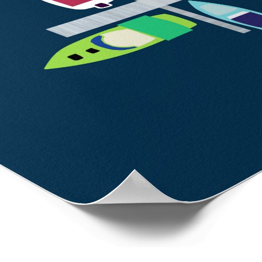 Schiffsdocks-Multi für die Marine Poster (Ecke)