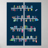 Schiffsdocks-Multi für die Marine Poster (Vorne)