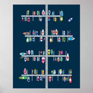 Schiffsdocks-Multi für die Marine Poster
