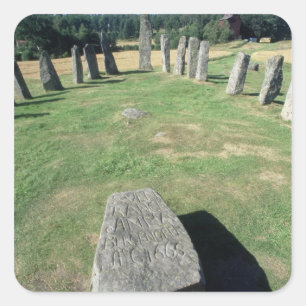 Schiffseinstellung Quadratischer Aufkleber