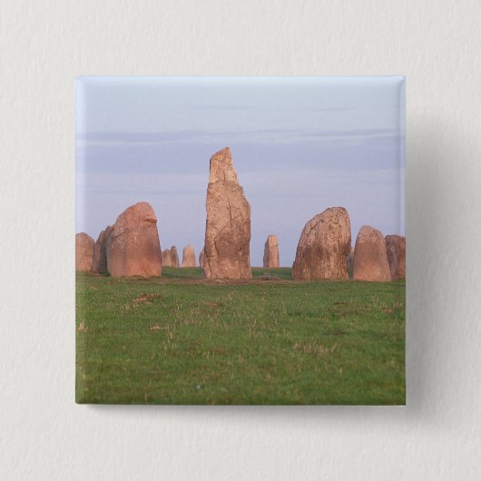 "Schiffseinstellungs" Steinkreis Ales Stenar Button (Vorderseite)