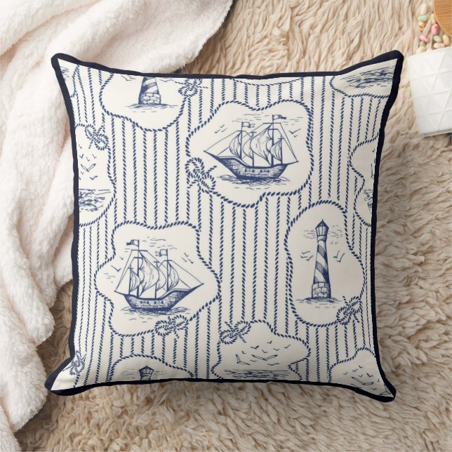 Schiffselementschiff Knots Leuchtturm für Meeresab Kissen (Decke)