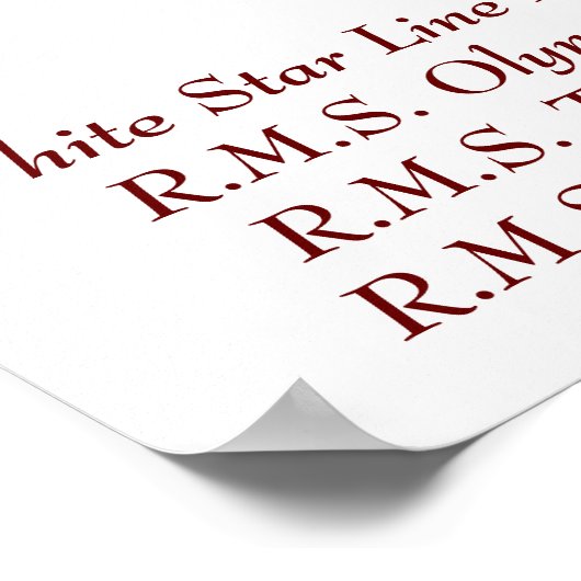 Schiffsflotte der White Star Line Poster (Ecke)