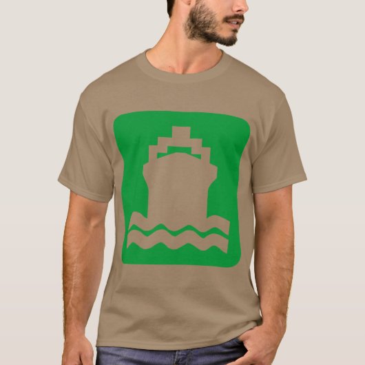 Schiffsform - grasgrün T-Shirt (Vorderseite)