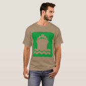 Schiffsform - grasgrün T-Shirt (Vorne ganz)