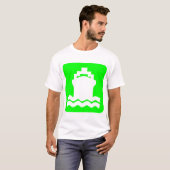 Schiffsform - grün T-Shirt (Vorne ganz)