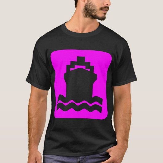 Schiffsform - Magenta T-Shirt (Vorderseite)