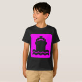 Schiffsform - Magenta T-Shirt (Vorne ganz)