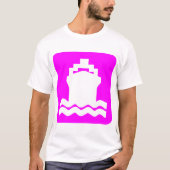 Schiffsform - Magenta T-Shirt (Vorderseite)