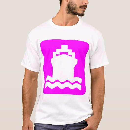Schiffsform - Magenta T-Shirt (Vorderseite)