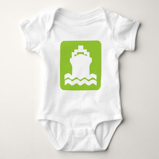Schiffsform - Martian Green Baby Strampler (Vorderseite)