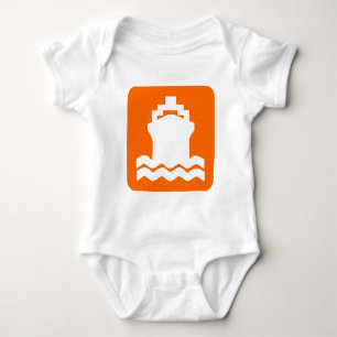 Schiffsform - Orange Baby Strampler
