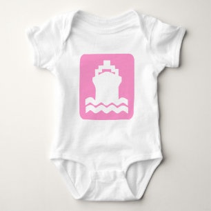 Schiffsform - Rosa Baby Strampler