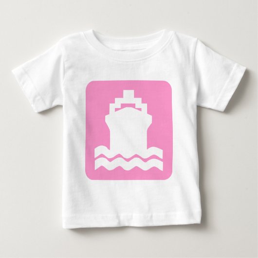 Schiffsform - Rosa Baby T-shirt (Vorderseite)