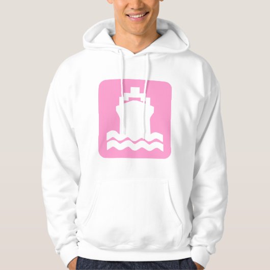 Schiffsform - Rosa Hoodie (Vorderseite)