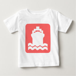 Schiffsform - Tropisches Rosa Baby T-shirt