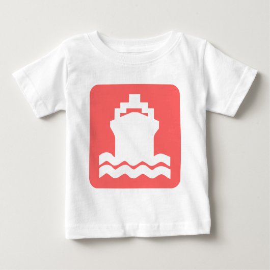 Schiffsform - Tropisches Rosa Baby T-shirt (Vorderseite)