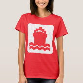 Schiffsform - weiß T-Shirt (Vorderseite)