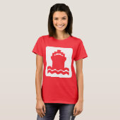 Schiffsform - weiß T-Shirt (Vorne ganz)