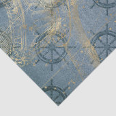 Schiffshilfe auf Blue Decoupage Seidenpapier (Detail)