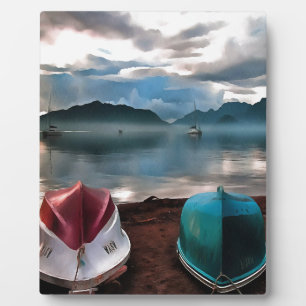 Schiffshügel und Marmaris Winter Seascape Fotoplatte