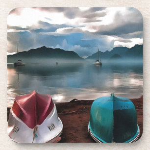 Schiffshügel und Marmaris Winter Seascape Getränkeuntersetzer