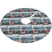 Schiffshügel und Marmaris Winter Seascape Polyester Weihnachtsbaumdecke (Schrägansicht)