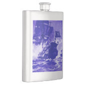 SCHIFFSKAMPF IN blau Flachmann (Rechts)