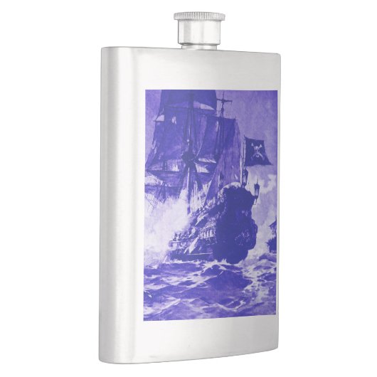 SCHIFFSKAMPF IN blau Flachmann (Rechts)