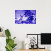 SCHIFFSKAMPF IN BLAU POSTER (Heimbüro)