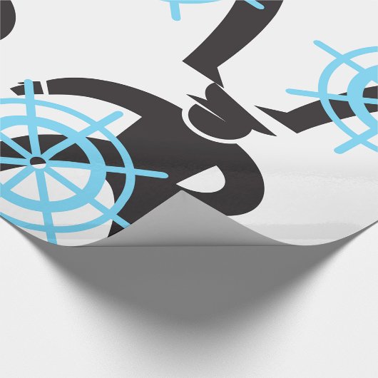 Schiffskapitän am Helm Geschenkpapier