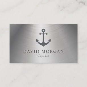 Schiffskapitän Anchor Metallic Business Card Visitenkarte