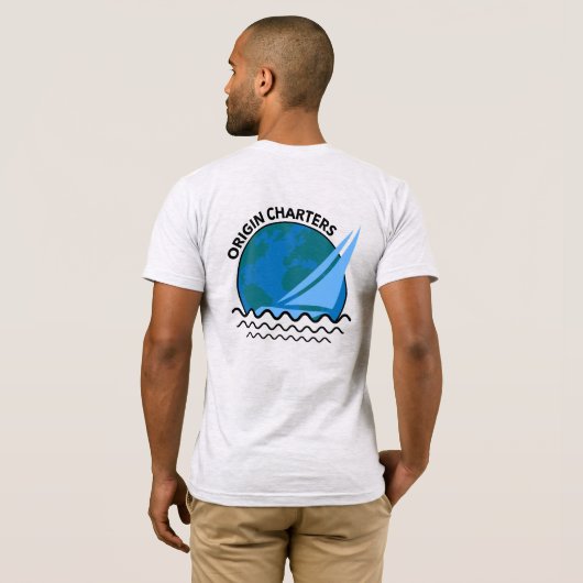 Schiffskapitän Ash Vivid Printing 'Origin Charters T-Shirt (Schwarz voll)