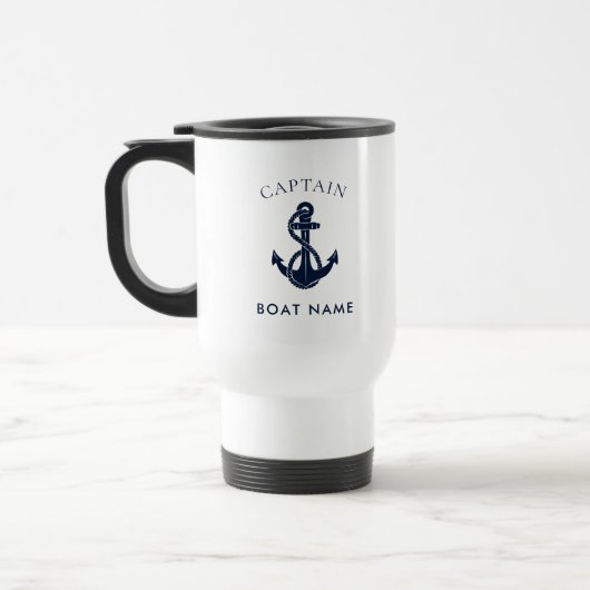 Schiffskapitän Boot Anker Custom Reisebecher (Links)