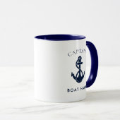 Schiffskapitän Boot Anker Custom Tasse (VorderseiteRechts)