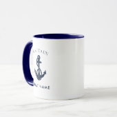 Schiffskapitän Boot Anker Custom Tasse (Vorderseite Links)