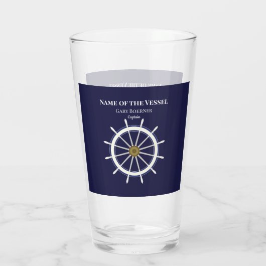 Schiffskapitän-Boot Tumblers Bier Soda Glas (Rückseite)