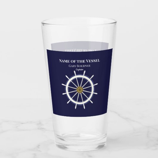 Schiffskapitän-Boot Tumblers Bier Soda Glas (Vorderseite)