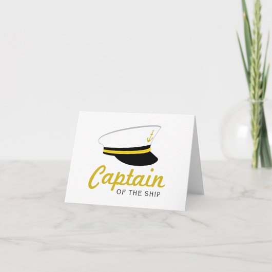 Schiffskapitän Dankeskarte (Vorderseite)