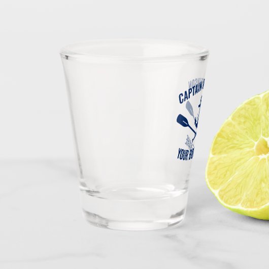 Schiffskapitän der Anker Oars und Marine Schnapsglas (Links)