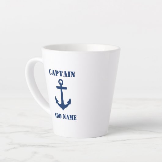 Schiffskapitän der Marine oder Name 2 auf der Seit Milchtasse (Linke Ecke)