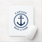 Schiffskapitän der Nautical Sea Anchor oder Name N Mousepad (Mit Mouse)