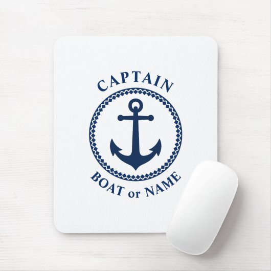 Schiffskapitän der Nautical Sea Anchor oder Name N Mousepad (Mit Mouse)