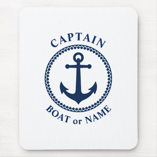 Schiffskapitän der Nautical Sea Anchor oder Name N Mousepad (Vorne)