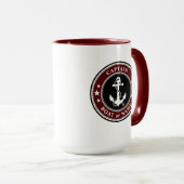 Schiffskapitän des Ankerbootes oder Name Large 2 S Tasse (VorderseiteRechts)