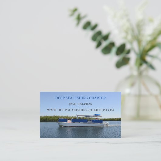 Schiffskapitän im Rahmen der Charta für die Fische Visitenkarte (Stehend Vorderseite)