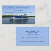 Schiffskapitän im Rahmen der Charta für die Fische Visitenkarte (Vorne/Hinten)