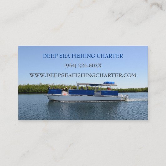 Schiffskapitän im Rahmen der Charta für die Fische Visitenkarte (Vorderseite)