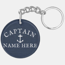 Schiffskapitän Name Nautical Anchor Navy Blue